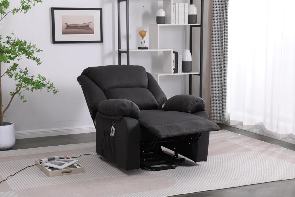 DUPI Sillón Relax Eléctrico Masaje Miami, Sillón Elevable y reclinable, Sillón Levanta Personas, Sillón Masaje Vibración, Calor Lumbar, USB,
