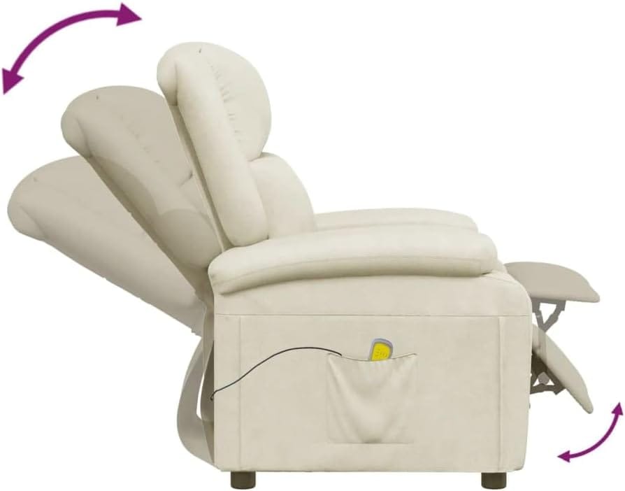 VIDAXL Sillón de Masaje de Cuero